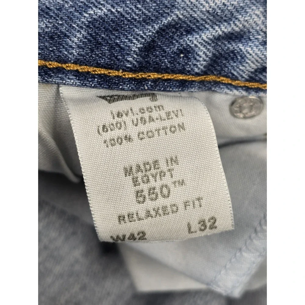 Levis 550 Jeans Men 42x32 Denim Relaxed‎ Fit Straight Leg Cowboy Western Ranch